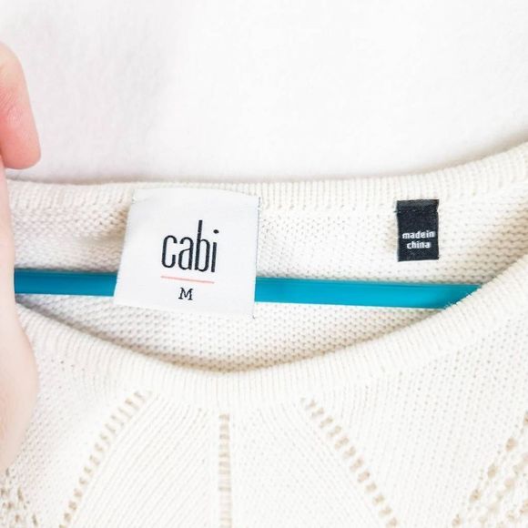 Cabi Tennis Sweater Tank White Medium - Picture 6 of 7